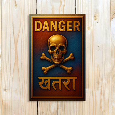 surmul Danger Sign Board For Factories, Control Rooms And Power stations Emergency Sign
