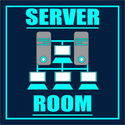 Ordershock Server Room Sing Board For Offices Area Sing Board 8x8 Inches Emergency Sign