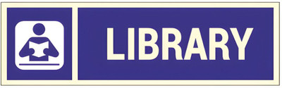 Buzzhub Library Sign Board 4x12 Inch Notice for Home, Collage, Library, tution Emergency Sign