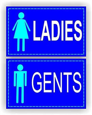 GOODPRINTZONE Ladies and Gents Sign Board 5.mm Thick Sunboard Pack of 1 Set Emergency Sign