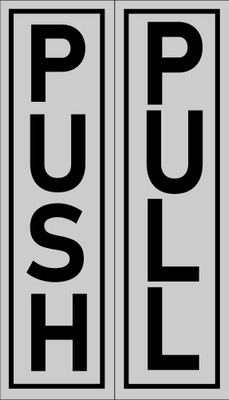 voorkoms Pull Push Sign Board For Office, Hospital, Colleges, Mall Sunboard 7x2 Emergency Sign