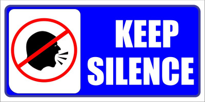 Ordershock Keep Silence Sign Board For Office, Colleges, Temples Sunboard 8x4 Inch Emergency Sign