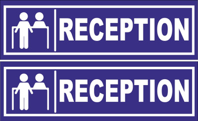 Ordershock Reception Sign Board for Mall, Colleges, Office Reception Sunboard 8x2.4 Inch Emergency Sign