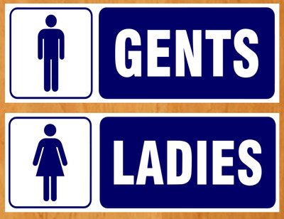 WallDesign Gents, Ladies Emergency Sign