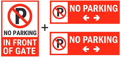 Mindcraftz No Parking Sign Board Acrylic Emergency Sign(Reflective Sign)