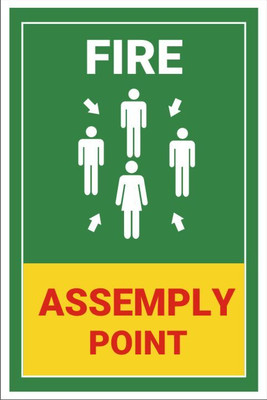 Mindcraftz ASSEMBLY POINT SIGN BOARD Emergency Sign