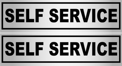 voorkoms Self Service Sign Board ForSelf Adhesive Multicolor Sunboard8x2.2 Inch Emergency Sign