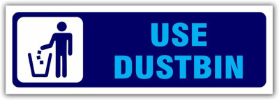 Imagine Printing Solutions Use Dustbin Emergency Sign(Reflective Sign)