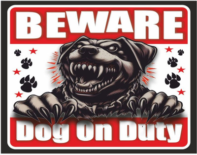 Tatmods Bewere of Dog Sign Board 8x6.5 Inch for Home, Office Emergency Sign