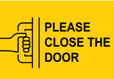 VVWV PLEASE CLOSE THE DOOR SIGN STICKER FOR OFICE ,HOSPITAL,RESTAURENT,BANK, Emergency Sign