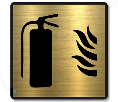 DECOLASE Fire Extinguisher sign Emergency Sign(Reflective Sign)