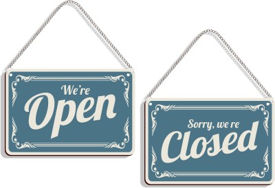 DELWOR We Are Open Now, Sorry We're Closed See u later Emergency Sign