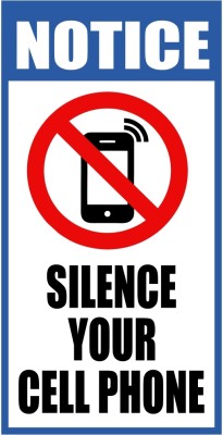 Ordershock Silence Your Cell Phone Sign Board For Office, Colleges, Temples Sunboard 8x4 Emergency Sign