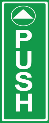 VVWV PUSH SIGN STICKER FOR HOSPITAL, BANK,RESTAURENT Emergency Sign