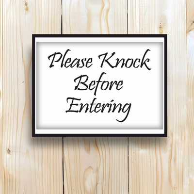 voorkoms Please Knock Before Entering Sign Board Sun Board For Office Room,8x6 Inches Emergency Sign