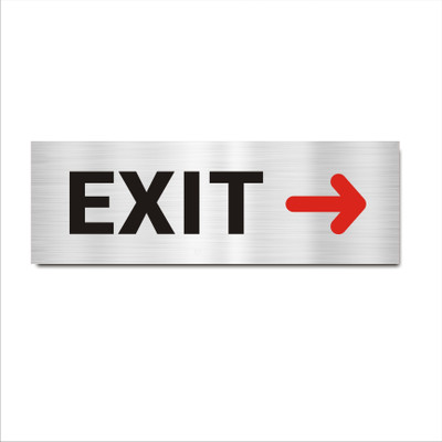 Mindcraftz Exit Right Acrylic Signboard Emergency Sign(Reflective Sign)