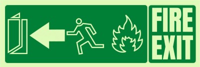 Ira Sign FIRE EXIT Emergency Sign