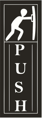 SRKAVTRADERS PUSH and PULL Emergency Sign(Reflective Sign)