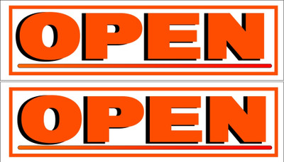 voorkoms Open Sign Board for Factory, Shop, Mall, Hotels, Restaurant Sunboard 8x2 Inch Emergency Sign