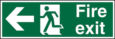 Imagine Printing Solutions Fire Exit Emergency Sign(Reflective Sign)