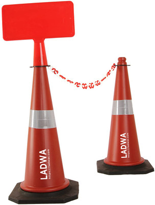 Ladwa Plain cones With Signplate - Pack of 2 Emergency Sign(Reflective Sign)