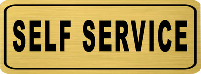 Klowage SEF SERVICE High Grate Gold Colour Acrylic Sign Board Emergency Sign(Reflective Sign)