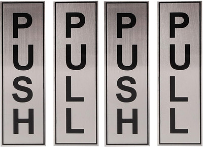 KRYTONE 4 Pcs 2 Push and 2 Pull Sign,Message Board for Door in Home Office Emergency Sign