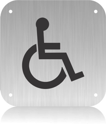 Morpankh HANDICAPPED LOGO Steel brushed Emergency Sign