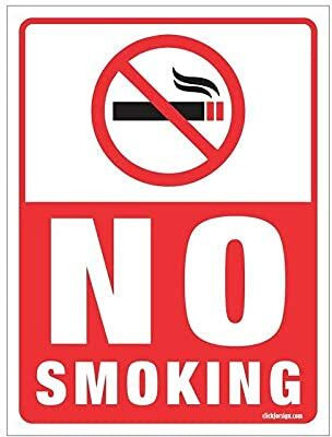 Packgen Packgen No Smoking Sign Board 12x18 Inch Emergency Sign(Reflective Sign)