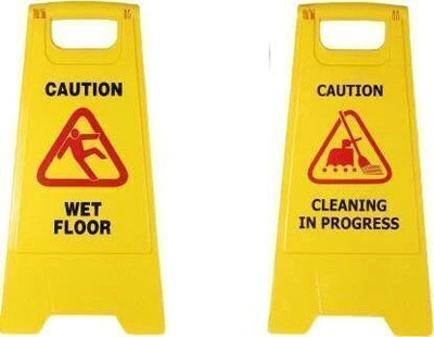 AMIGOS STORE Cleaning in Progress, Wet Floor Emergency Sign(Reflective Sign)
