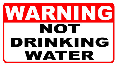 Ordershock Warning Not Drinking Water Sign Board For Factory Multicolor Sunboard 8x4.5 Inch Emergency Sign