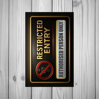 Ordershock Restricted Entry Sign Board For Office, Factories, Industrial Areas Emergency Sign