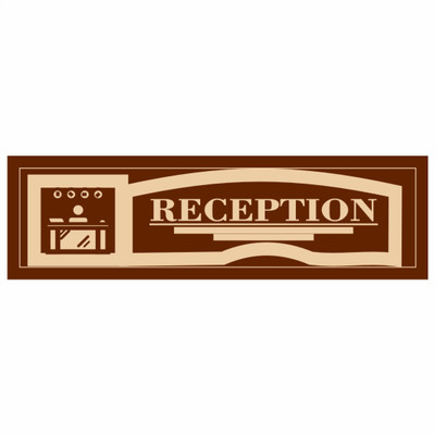 surmul Reception Sun Board For Offices Area Sign Board 8x2 Inches Emergency Sign