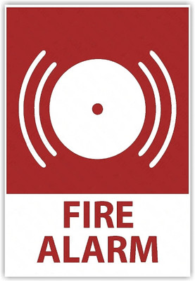 stylishdecor Fire alarm Emergency Sign(Reflective Sign)