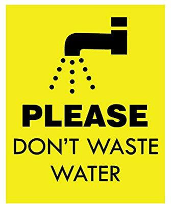 Packgen Do not waste water Signboard 12x18 Inch Emergency Sign(Reflective Sign)