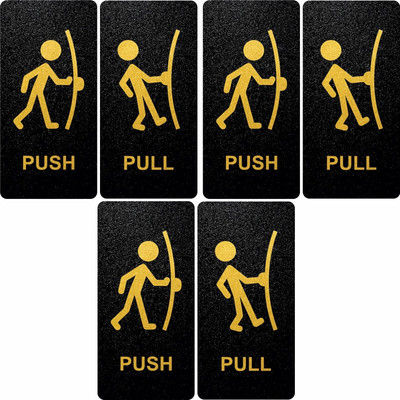 Happy Customise Door Push Pull Sign Adhesive Sticker Set Of 3 Emergency Sign