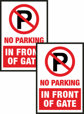 The Printpack No Parking in Front Of Gate Sign Pack of 2 Emergency Sign