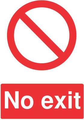 SRKAVTRADERS No Exit Emergency Sign(Reflective Sign)