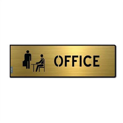 DECOLASE Office sign (10x3.3 in) Emergency Sign(Reflective Sign)