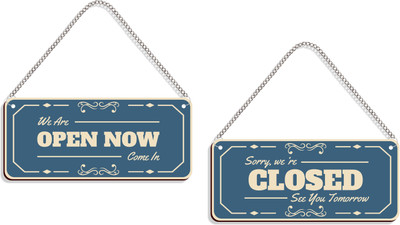 DELWOR We're Open Now Come In, Sorry, We're Closed See You Tomorrow Emergency Sign
