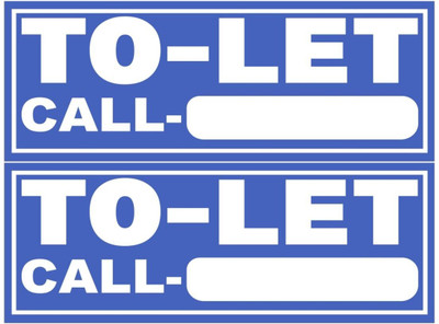 Tatmods Tatmods TO-LET Sign Board with Contact Space – 8x6 Inch (Set of 2) | DoorBoard Emergency Sign
