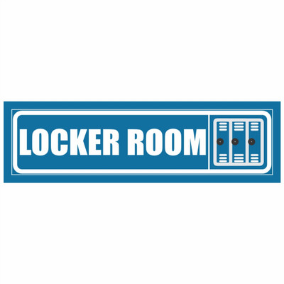 surmul Locker Room Board For Banks, Schools And Offices Area Board 8x2 Inches Emergency Sign