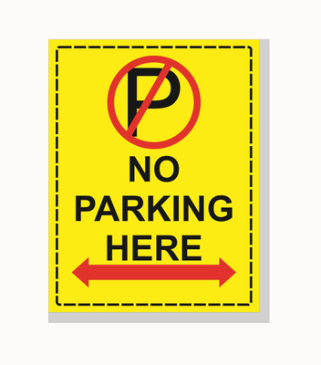 GOODPRINTZONE No Parking Signboard Size8.5X11 Inch 5mm Thick Sunboard Pack Of 2 Pcs Emergency Sign
