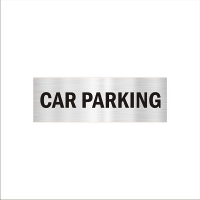 Mindcraftz Car Parking Acrylic Signboard 12 x 4 inches Medium Size Silver Emergency Sign(Reflective Sign)