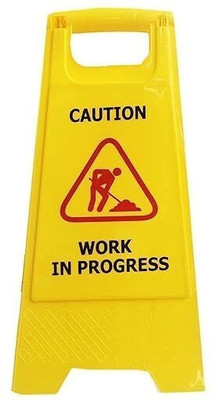SOLACE HYGIENE Work in Progress Safety Sign Board for Construction,Cleaning & Maintenance Areas Emergency Sign(Reflective Sign)