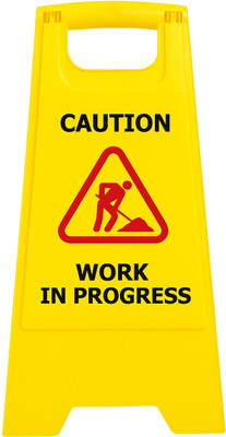 SOLACE HYGIENE Work in Progress Safety Sign Board for Construction,Cleaning & Maintenance Areas Emergency Sign(Reflective Sign)