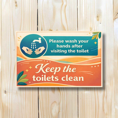 surmul Hygiene-Focused "Please Wash Your Hands After Visiting The ...