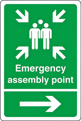 Printlive emergency assembly point Emergency Sign