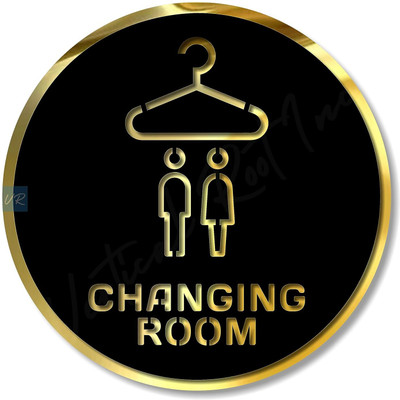 ANISTUFFs Acrylic Changing Room Door Sign Emergency Sign(Reflective Sign)