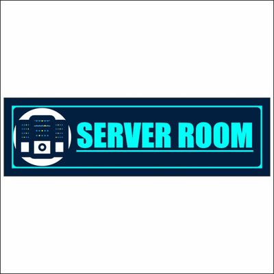 Ordershock Server Room Sing Board For Offices Area Sing Board 8x2 Inches Emergency Sign